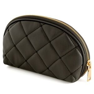 🆕Shiraleah- Mademoiselle Quilted Zip Pouch, Black, NWT
